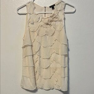 Ann Taylor | Elegant Cream Sleeveless Top